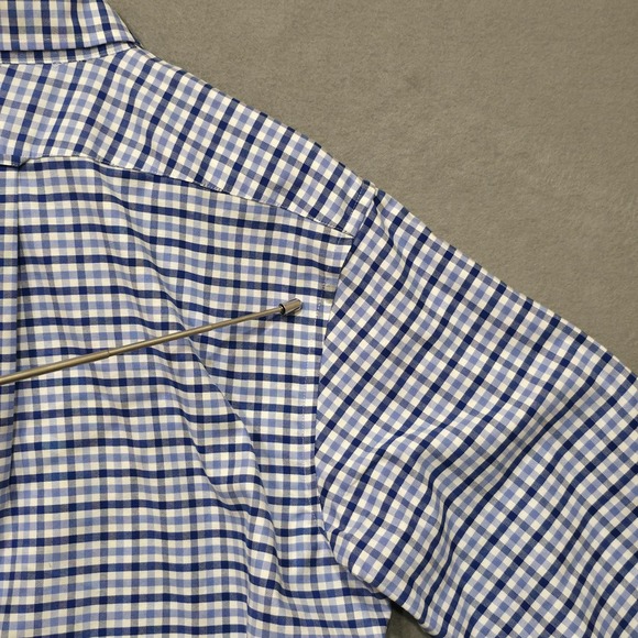 Lands End Men's Supima No-Iron Oxford Long Sleeve Traditional Fit Shirt Size L - Picture 2 of 8